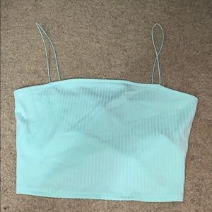 thin strap cropped tank